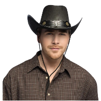 Carnaval Cowboy hoed Wyatt   zwart  volwassenen   Western   themafeest