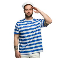Carnaval Matroos/matrozen verkleed set   maat M/L   wit/blauw   voor volwassenen   Maritiem thema