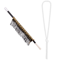 Carnaval verkleed accessoire set   sigarettenhouder en parelketting   charleston/jaren 20 stijl