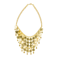 Carnaval/verkleed accessoires 1001 nacht/buikdanseres sieraden   ketting ornament   goud   kunststof