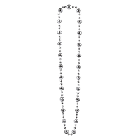 Carnaval/verkleed accessoires Disco/eigties/seventies sieraden   ketting   zilver   kunststof