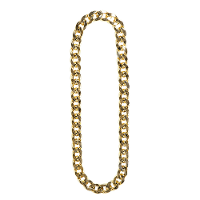 Carnaval/verkleed accessoires Gangster/pimp sieraden   schakel ketting   goud   kunststof