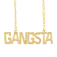 Carnaval/verkleed accessoires Gangster sieraden   schakel ketting   goud   kunststof