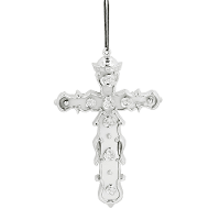 Carnaval/verkleed accessoires Non/priester/dominee/monnik   ketting met kruis   kunststof   zilver