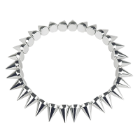 Carnaval/verkleed accessoires Piraten/halloween/punkers sieraden   ketting spikes   kunststof