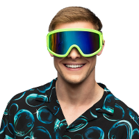 Carnaval/verkleed Apres Ski bril   groen   volwassenen   kunststof   party brillen   wintersport