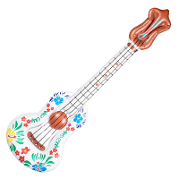 Carnaval verkleed Bloemen gitaar   opblaasbaar   Hawaii   hippie   flower power   104 cm