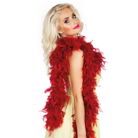 Carnaval verkleed boa met veren   bordeaux rood   180 cm   50 gram   Glitter and Glamour