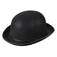 Carnaval verkleed Bolhoed   zwart   polyester   voor volwassenen   Engelsman/Gentleman