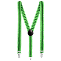 Carnaval verkleed bretels met ruches   neon groen/zwart gestreept   volwassenen/heren/dames