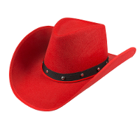 Carnaval verkleed Cowboy hoed Billy Boy   rood   volwassenen   Western thema