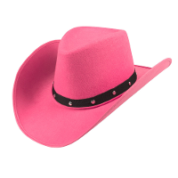 Carnaval verkleed Cowboy hoed Billy Boy   roze   volwassenen   Western thema