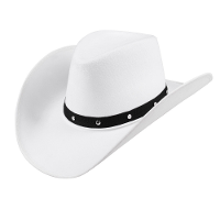 Carnaval verkleed Cowboy hoed Billy Boy   wit   volwassenen   Western thema