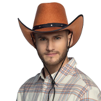 Carnaval verkleed Cowboy hoed El Paso   bruin   volwassenen   Western thema