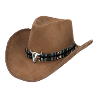Carnaval verkleed cowboy hoed Rodeo   bruin   volwassenen   polyester   Luxe uitvoering