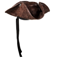 Carnaval verkleed hoed voor een Piraat   bruin   polyester   heren/dames