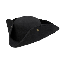 Boland Carnaval verkleed hoed voor een Piraat   zwart   polyester   heren/dames