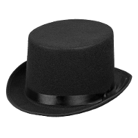 Carnaval verkleed Hoge hoed   zwart   polyester   voor volwassenen   Engelsman/gentleman