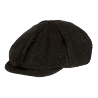 Carnaval verkleed Jaren 20/30/40 Birmingham Blinders pet   zwart   polyester   heren
