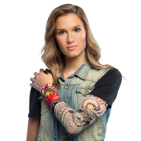 Carnaval verkleed mouwen   Tattoo sleeves dragon tribal   getatoeerde armen   volwassenen