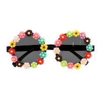 Carnaval/verkleed party bril Flowers   Tropisch/hawaii thema   plastic   volwassenen