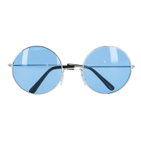 Carnaval/verkleed party bril Lennon   Hippie/sixties thema   blauw   volwassenen   ronde glazen