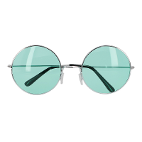 Carnaval/verkleed party bril Lennon   Hippie/sixties thema   groen   volwassenen   ronde glazen