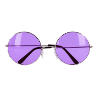 Carnaval/verkleed party bril Lennon   Hippie/Sixties thema   paars   volwassenen   ronde glazen
