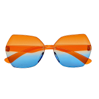 Carnaval/verkleed party bril Woodstock   Hippie/sixties thema   rood/blauw   volwassenen   grote gla