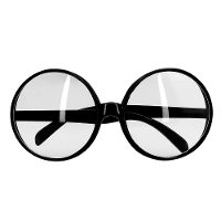 Carnaval/verkleed Secretaresse/nerd/school juf bril   zwart   dames   kunststof   party brillen