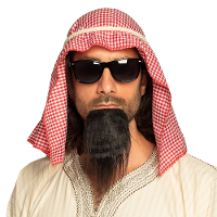 Carnaval verkleed set Arabier/Sjeik   zonnebril/baard/hoofdoek   heren