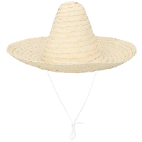 Carnaval verkleed Sombrero hoed Fiesta   naturel   volwassenen   polyester   Luxe uitvoering
