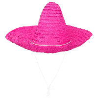 Carnaval verkleed Sombrero hoed Fiesta   roze   volwassenen   polyester   Luxe uitvoering