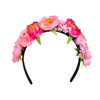 Carnaval verkleed Tiara/diadeem   Tropische bloemen   dames/meisjes   Fantasy/tropical/hawaii thema