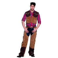Carnaval verkleedkleding kostuum Western Cowboy   bruin   volwassenen