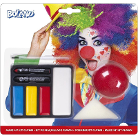 Boland Clown schmink set   inclusief clownsneus   Carnaval/themafeesten