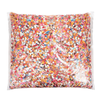 Confetti snippers van papier   multi colours mix   400 gram zakje   feestartikelen/versieringen