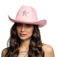 Boland Cowboy verkleed hoed Taylor   ster   roze   volwassenen   Western/explorer thema