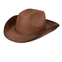 Boland Cowboyhoed Rodeo   bruin   vilt   Maat 59   volwassenen   carnaval