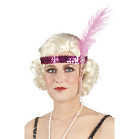 Boland Flapper girl hoofdband roze