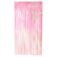 Folie deurgordijn/feestgordijn   lichtroze   100 x 200 cm   Versiering/feestartikelen