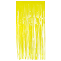 Folie deurgordijn/feestgordijn   neon fluor geel   100 x 200 cm   Versiering/feestartikelen