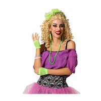 Foute 80s/90s party verkleed accessoire set   neon groen   7 delig   jaren 80/90 thema feestje