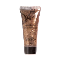 Glittergel voor lichaam en gezicht   goud   14 ml   vloeibaar