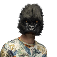Gorilla apen dieren verkleedmasker   pluche   volwassenen   Halloween   carnaval   gezichtmasker