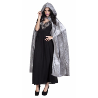 Boland Halloween cape   grijs   170 cm   fluweel   volwassenen   robin hood cape   horror thema