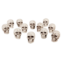 Halloween Doodskoppen   12x stuks   mini   4 x 3 cm   schedels   halloween versiering