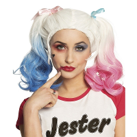 Harley Quinn Pruik   roze/blauw   bekende personen   verkleden   carnaval   halloween