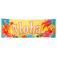 Boland Hawaii banner   220 x 74 cm   polyester   tropisch thema   aloha   versiering