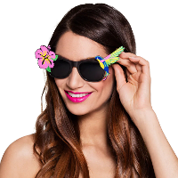 Boland Hawaii bril   bloemen   tropisch thema   zonnebril   carnaval